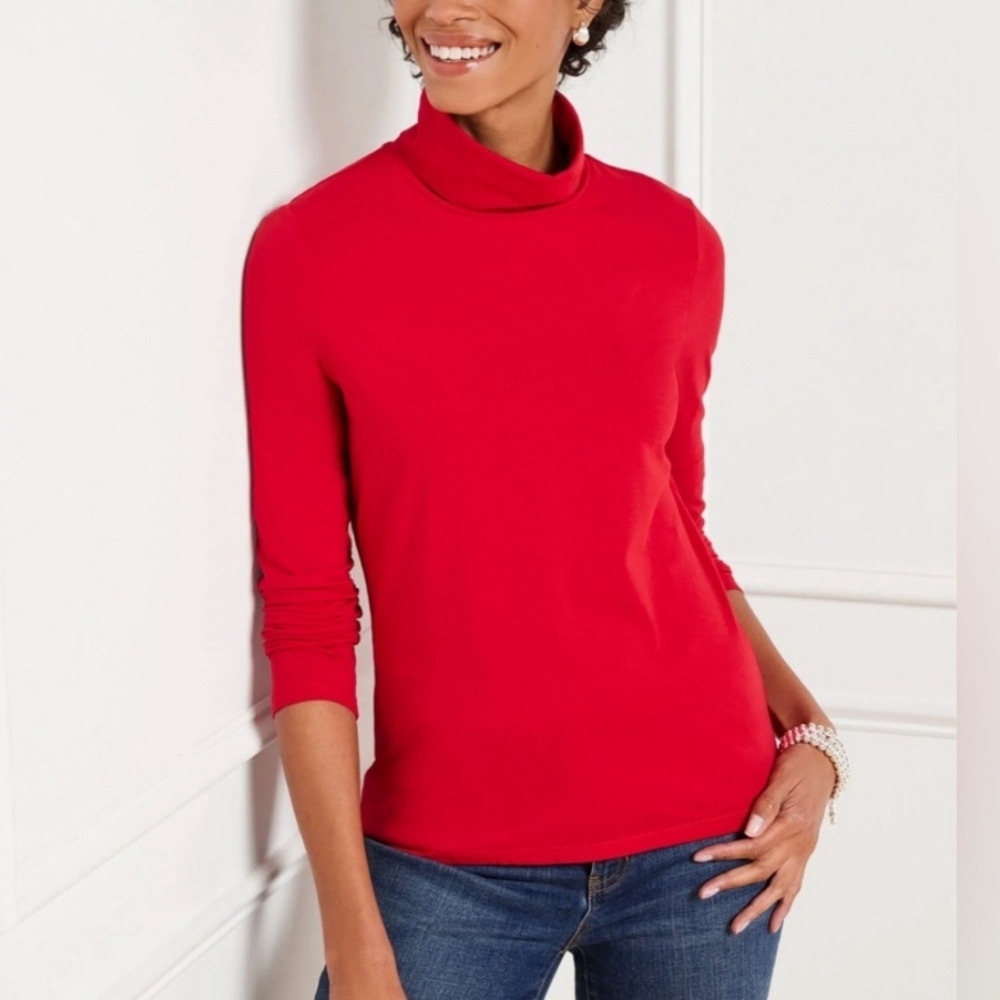 Talbots Red Turtleneck Sweater Size XLP